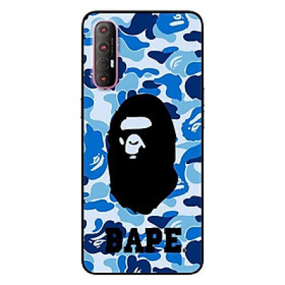 Ốp lưng dành cho Oppo Reno 3 Pro mẫu Bape Xanh Có Chữ