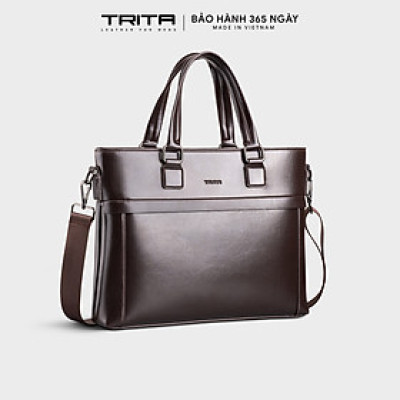 Cặp công sở Trita ( Thời trang nam phong cách đựng vừa laptop 13 inch - Cặp da TCA25 )