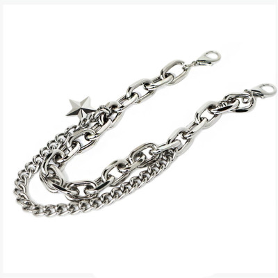 Cài giày phụ kiện dây xích đeo giày boot giày sneaker chuỗi cài phụ kiện quần áo hip hop cá tính