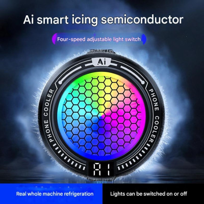 Tản nhiệt sò lạnh thông minh Led RGB TL10 Ai Gaming siêu mát cho điện thoại hàng nhập khẩu