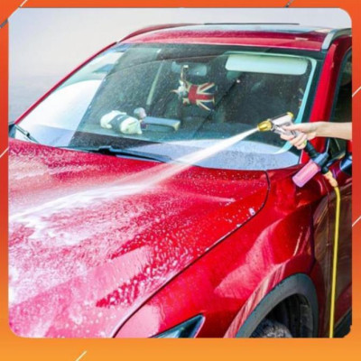 Vòi Xịt️Evoucher Bộ dây vòi xịt nước rửa xe, tưới cây , tăng áp 3 lần, loại 3m, 5m 206236 đầu đồng,cút đồng+  đai