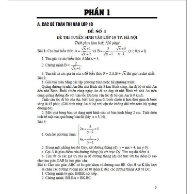 Sách - Ôn Luyện Môn Toán Thi Vào Lớp 10 - Dùng Chung Cho Các Bộ SGK Hiện Hành - Hồng Ân