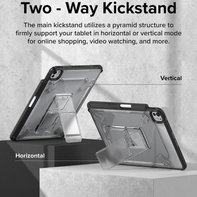 Ốp lưng cho iPad Pro 13" M4 / Pro 11″ M4 / Air 6 13" M3/M2 / Air 6 11" M3/M2 / Air 5 / Air 4 RINGKE Fusion Sketch Stand - Hàng Chính Hãng
