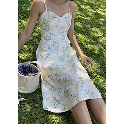 Đầm maxi đi biển, du lịch, sự kiện... loại đẹp, hàng chuẩn Quảng Châu, dọn kho siêu tốt, váy maxi hoa nhí 2 dây màu sáng, họa tiết nhẹ nhàng, nữ tính | MX054