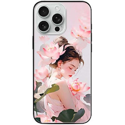 Ốp lưng cho iPhone 14 - iPhone 14 Plus - iPhone 14 Pro - iPhone 14 Pro Max - Thiếu Nữ Sen Đẹp - Hàng Chính Hãng