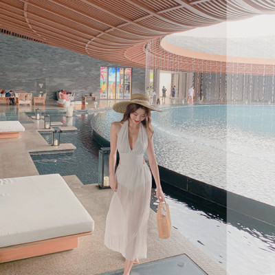 Bộ đồ bơi bikini 1 mảnh nữ sexy quyến rũ kèm váy choàng - B.44