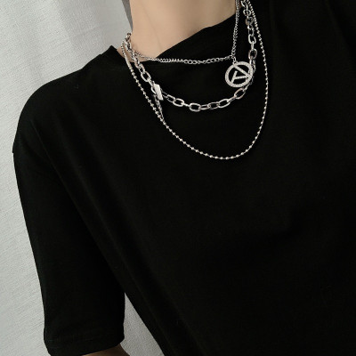 Vòng cổ nam nữ titan 3 lớp ngẫu hứng tia set phối đồ cá tính