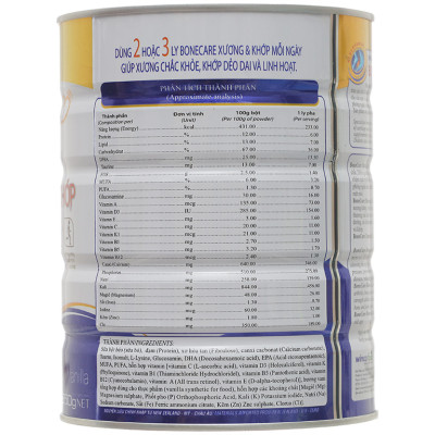 Sữa bột Bonecare dưỡng chất cho xương và khớp dành cho người từ 30 tuổi trở lên phòng ngừa đau xương khớp, viêm khớp, đặc biệt là người bệnh xương và khớp