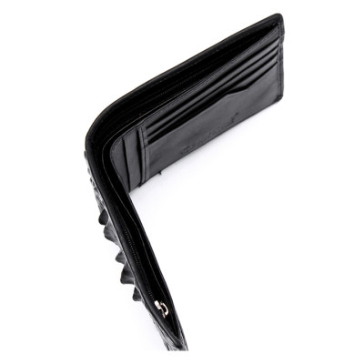 Ví nam Huy Hoàng da cá sấu gù đầu màu đen, nâu đỏ, vàng, nâu đất HC2213-14-15-49