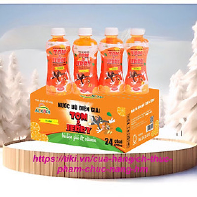 Nước bù điện giải Tom and Jerry Alkari , vị cam, thùng 24 chai * 250ml