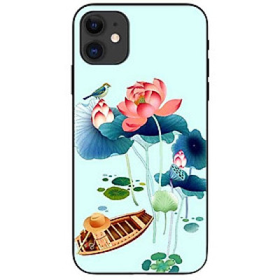 Ốp lưng dành cho Iphone 12 Mini mẫu Chim Đậu Sen