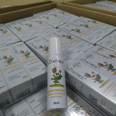 Xịt keo Ong Úc Vitatree Super Propolis Spray Complex tăng đề kháng , kháng khuẩn, Virut, nấm, giảm viêm họng, ho, nhiệt miệng - QuaTangMe Extaste