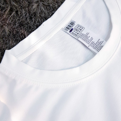 Áo thun nam nữ 80% Cotton White09