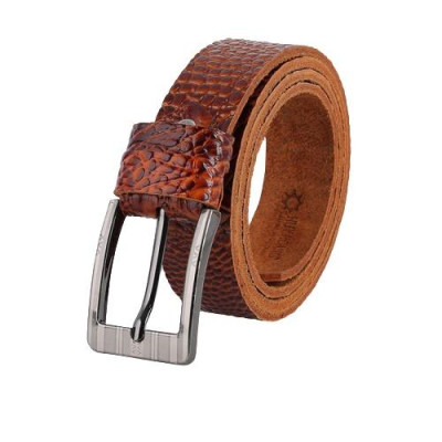 Dây nịt nam vân cá sâu Huy Hoàng 1 lớp màu da HC4149