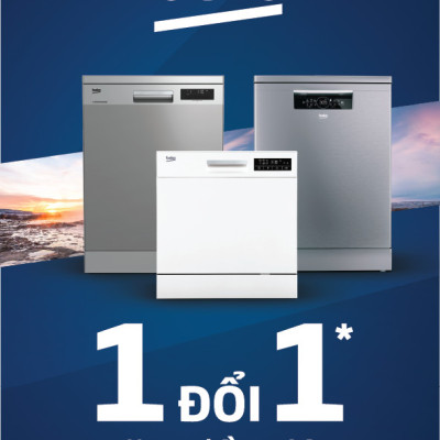 Máy Rửa Chén Beko DFN05311W ,13 bộ - Hàng Chính Hãng