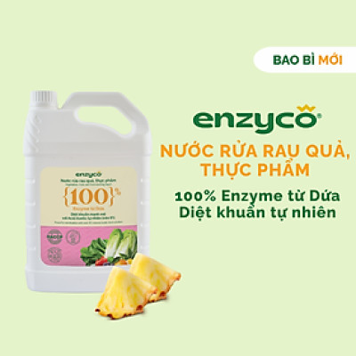 Nước ngâm rửa rau củ quả, thực phẩm sinh học Enzyco 4L - 100% Enzyme Dứa