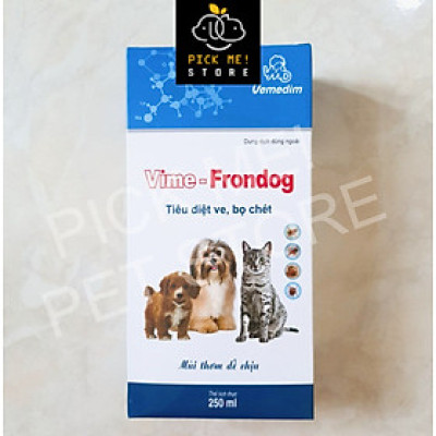 Vemedim Vime - Frondog 250ml | Xịt Ve Rận Bọ Chét Cho Chó Mèo, Sát | Diệt | Khử Khuẩn Chuồng Trại