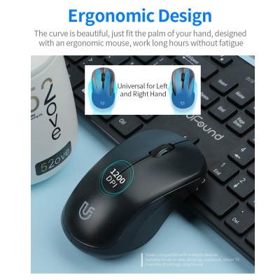 Tổ hợp 106 phím Bàn phím uFound R-752 truyền tải 2.4G + Chuột không dây 1200DPI cho Văn phòng Doanh nghiệp