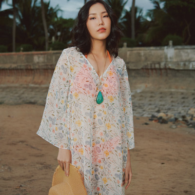 Áo Choàng Đi Biển Soleil DRE229 thời trang thiết kế Hity