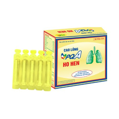 Cao Lỏng Ho Hen PQA Hỗ Trợ Giải Cảm Hàn, Ấm Phổi, Tiêu Đờm Và Thông Thoát Đường Thở Hộp 10 Ống