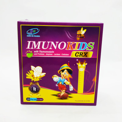 Siro Ăn Ngon Và Tăng Cường Miễn Dịch Imunokids - Giúp Trẻ Hết Biếng Ăn Và Kém Hấp Thu, Tăng Cường Cức Đề Kháng - Hộp 20 Ống Nhựa Bẻ Ngọt Thơm Dễ Uống