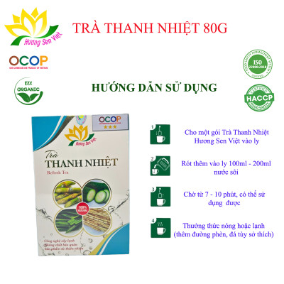 TRÀ THANH NHIỆT HỘP 80G - HƯƠNG SEN VIỆT