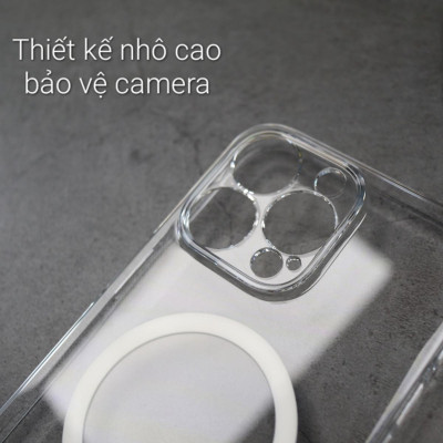 Ốp lưng trong suốt sạc từ tính bảo vệ camera cho iPhone 16 Pro Max, iPhone 16 Pro, iPhone 15 Pro Max, Iphone 15 Pro hiệu Memumi Glitter Magnetic - Siêu Mỏng 0.3mm, Tích Hợp Sạc Không Dây Từ Tích Magnetic, Lực Hút Mạnh, Chắc Chắn - Hàng nhập khẩu
