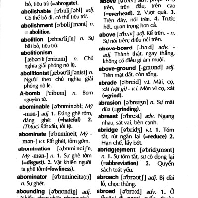 Từ Điển Anh-Việt 75.000 Mục Từ Và Định Nghĩa - Bìa Cứng