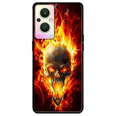 Ốp lưng dành cho Oppo A16K - Oppo A36 / A76 - Oppo Reno 7z 5G mẫu Quỷ Lửa Đen