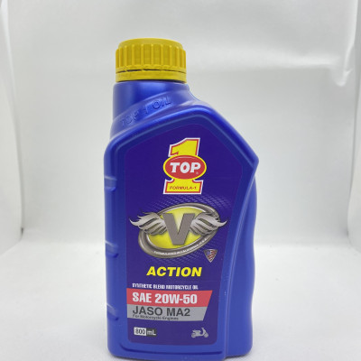 [Mẫu Mới] Nhớt xe số Cao Cấp Top 1 Super V SAE 20W50 0.8L (Sản phẩm mới đổi qua dạng Chai chắc chắn hơn)