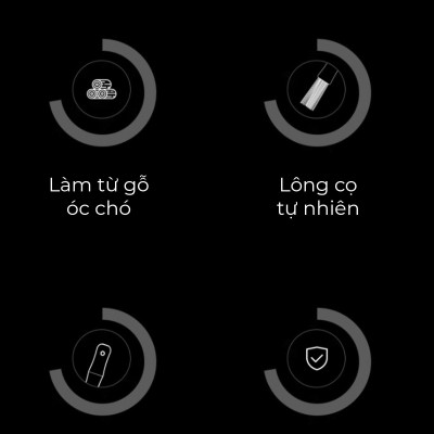 Cọ quét cà phê cán gỗ óc chó Feepie