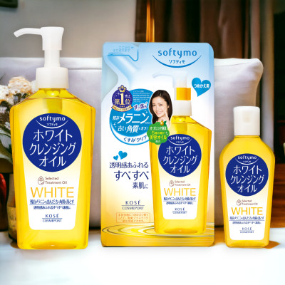 Dầu Tẩy Trang Dưỡng Trắng Da Kosé Softymo White Cleansing Oil NC (230 mL)