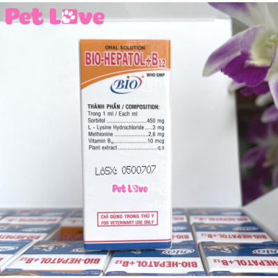 Bio Hepatol B12 mát gan, giải độc, kích thích thèm ăn cho thú cưng