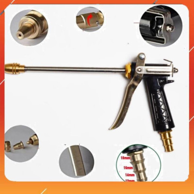 Vòi Xịt️Evoucher Bộ dây vòi xịt nước rửa xe, tưới cây , tăng áp 3 lần, loại 3m, 5m 206318E đầu đồng, đai, nối, d.vàng