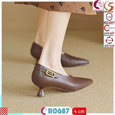 Giày văn phòng nữ cao gót 4 phân RO687 ROSATA tại BCASHOP thiết kế đơn giản mà quý phái, hiện đại và trang nhã