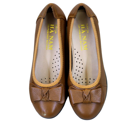 Giày Nữ Búp Bê Da Bò Thật HÀ NAM Cao Cấp BBN2027