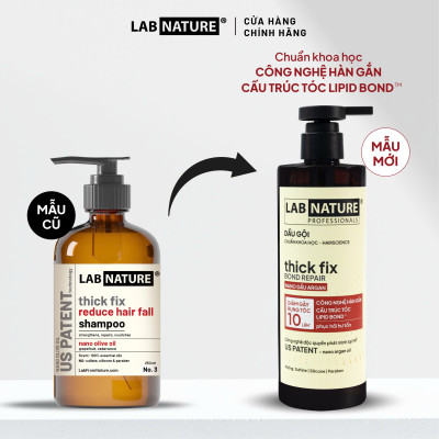 Dầu gội Ngăn rụng tóc Lab Nature Thick Fix - Công Nghệ Hàn Gắn Cấu Trúc Tóc - 450ml