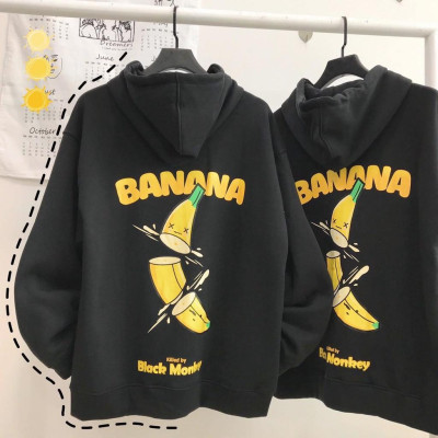  Áo khoác hoodie CHUỐI BANANA nỉ ngoại ulzzang đôi nam nữ unisex form rộng dây kéo zip dày giá rẻ đẹp