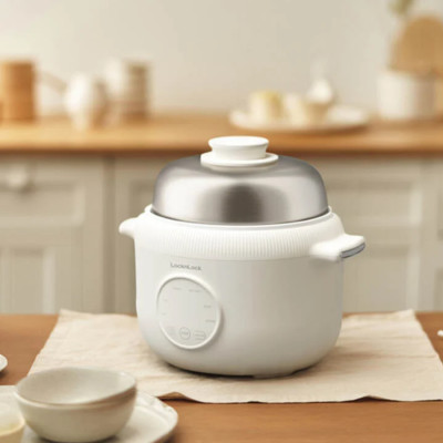Nồi điện đa năng LocknLock Digital multipot EJP186VY lòng nồi chống dính, có chức năng hẹn giờ, dung tích 1.2L - Màu ngà - Hàng chính hãng