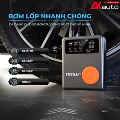 [HÀNG CHÍNH HÃNG] Kích Bình Ắc Quy & Bơm Lốp Vietmap DK-MF139 - Tích hợp đa năng 4 trong 1