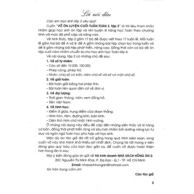 Sách - Vở Ôn Luyện Cuối Tuần Toán Lớp 3 Tập 2 - Dùng Chung Cho Các Bộ SGK Hiện Hành - Hồng Ân