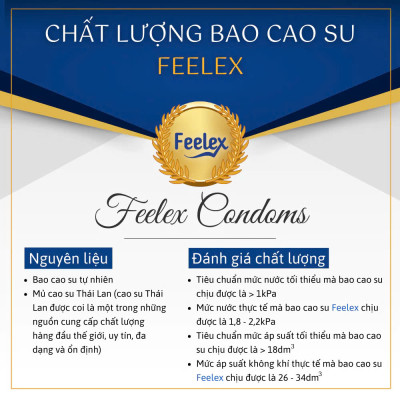 Bao cao su Feelex Superthin siêu mỏng, nhiều gel bôi trơn, hương thơm - Hộp 30bcs