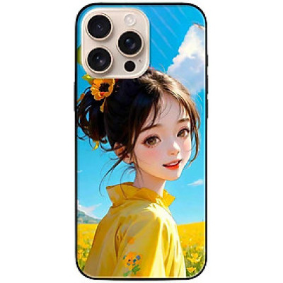 Ốp lưng dành cho Iphone 15 - 15 Plus - 15 Pro - 15 Pro Max - Thiếu Nữ Xinh Áo Vàng - Hàng Chính Hãng