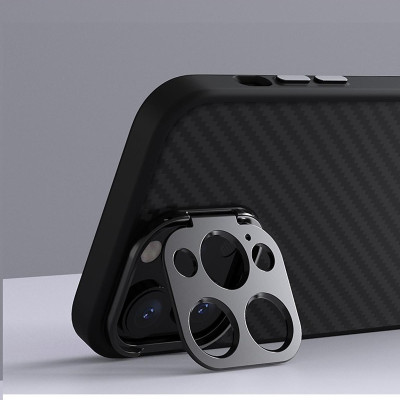 Ốp Lưng Sợi Carbon Chống Rơi Chống Trượt Cho Iphone 15 Pro / 15 Pro Max / 14 Pro Max hiệu Nillkin CarboProp hỗ trợ sạc từ có giá đỡ bảo vệ camera - Hàng chính hãng