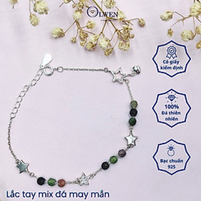Lắc Tay Bạc Nữ S925 Mix Đá May Mắn