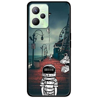 Ốp lưng dành cho Realme C35 mẫu Vũ Trụ Mặt Trăng Sọc