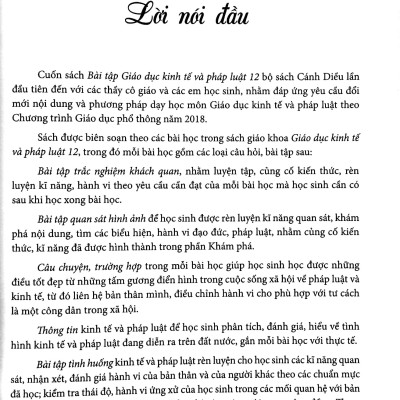 Bài Tập Giáo Dục Kinh Tế Và Pháp Luật 12 (Cánh Diều) (Chuẩn)
