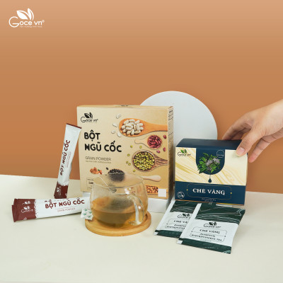 Combo cho Mẹ sau sinh (1 hộp Bột ngũ cốc 180g, 1 hộp Chè vằng túi lọc 60g)