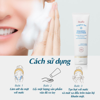 Sữa Rửa Mặt OVALLA Tạo Bọt Siêu Nhỏ Giúp Làm Sạch Sâu Và Dưỡng Ẩm Dành Cho Mọi Loại Da (Tuýp 120ml)