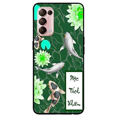 Ốp lưng dành cho Oppo Reno 5 mẫu Cá Koi  Mộc